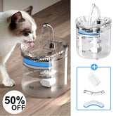 Fuente de Agua Inteligente EQ-88 para gatos y perros, con filtrado avanzado y diseño transparente, capacidad 1.8L, funcionamiento silencioso.