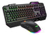 Combo gamer teclado y mouse óptico con iluminación RGB arcoíris y 4800 DPI para gaming profesional