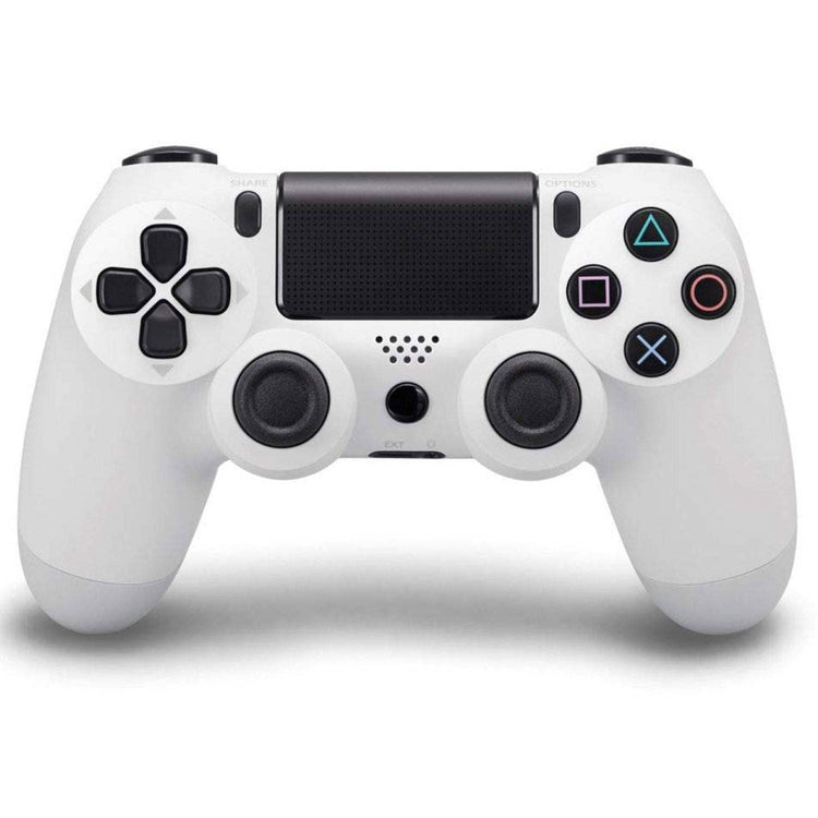 Control PS4 DualShock 4 inalámbrico blanco con panel táctil y conectividad Bluetooth genérico