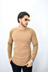 Blusa Galleta Licrada beige para hombre, ajustada y cómoda, estilo moderno y fresco