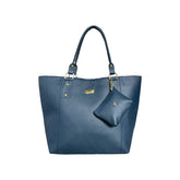 Bolso Dama Karla Chacón Mila azul sintético premium amplio elegante con monedero compacto