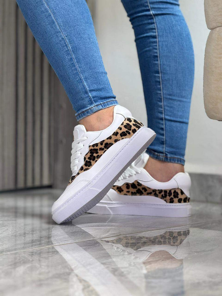 Tenis Casual Dama Print con animal print, suela expanso ultraligera y diseño cómodo para mujer moderna.