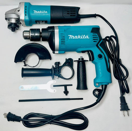 Combo Makita Profesional - Taladro Percutor 850W + Pulidora 1100W